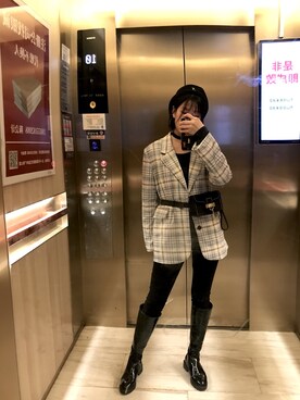 「通勤穿搭」｜「アイテム（ボディバッグ/ウエストポーチ）」を使った、养女儿的十七さん（レディース・167cm）の秋コーディネート