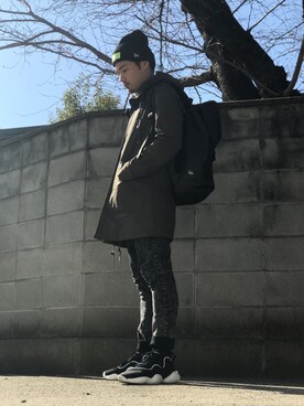「semantic design（セマンティックデザイン）のアイテム（モッズコート）」を使った、chikwa126さん（メンズ・171cm）の春コーディネート