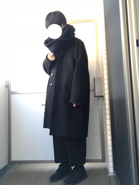 「LAD MUSICIAN（ラッドミュージシャン）のアイテム（チェスターコート）」を使った、ぴろりんむらさん（メンズ・175cm）の冬コーディネート