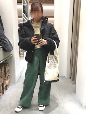 「RAY CASSIN（レイカズン）のアイテム（ダウンジャケット/コート）」を使った、🦔 akaneさん（レディース・149cm）の冬コーディネート
