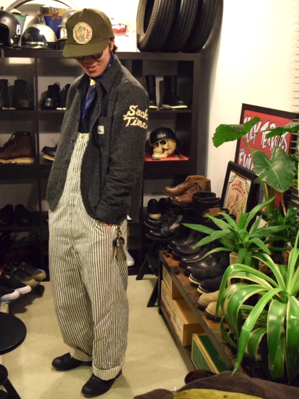 NO NORTH ノースノーネーム オーバーオール NAME インディゴ KNEE