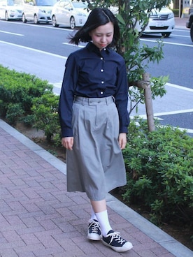 「L&HARMONY（エルアンドハーモニー）のアイテム」を使った、L&HARMONYさん（レディース・152cm）の秋コーディネート