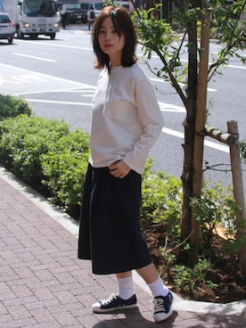 「L&HARMONY（エルアンドハーモニー）のアイテム」を使った、L&HARMONYさん（レディース・162cm）の秋コーディネート