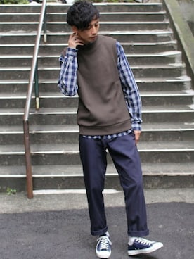 「L&HARMONY（エルアンドハーモニー）のアイテム」を使った、L&HARMONYさん（メンズ・177cm）の秋コーディネート