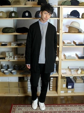 「ロングカーディガン」｜L&HARMONYさん（メンズ・177cm）の春コーディネート