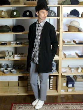 「ギンガムチェックシャツ」｜L&HARMONYさん（メンズ・177cm）の春コーディネート