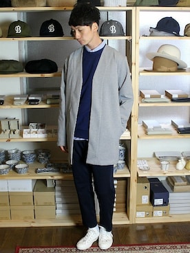 「ロングカーディガン」｜L&HARMONYさん（メンズ・177cm）の春コーディネート