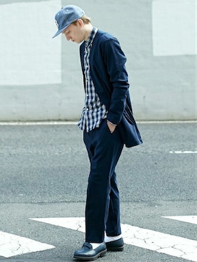 「JOLI（ジョリ）のアイテム」を使った、L&HARMONYさん（メンズ・180cm）の春コーディネート