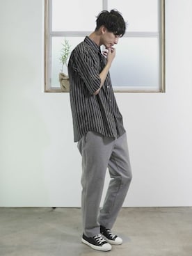 「L&HARMONY（エルアンドハーモニー）のアイテム」を使った、L&HARMONYさん（メンズ・177cm）の夏コーディネート