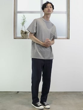 「ポケットＴシャツ」｜L&HARMONYさん（メンズ・177cm）の夏コーディネート