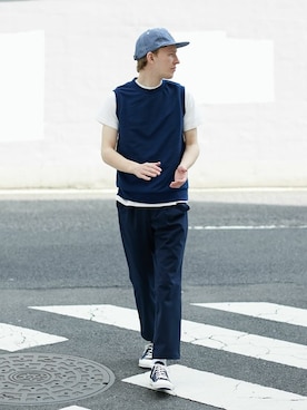 「MAISON Birth（メゾンバース）のアイテム」を使った、L&HARMONYさん（メンズ・180cm）の夏コーディネート