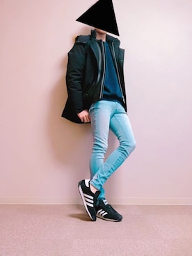 「アーバンリサーチ」｜「アイテム（ライダースジャケット）」を使った、Kaitoさん（メンズ・175cm）の冬コーディネート