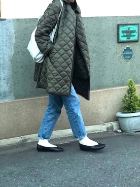 「キルティングコート」｜はるさめさん（レディース・169cm）の秋コーディネート