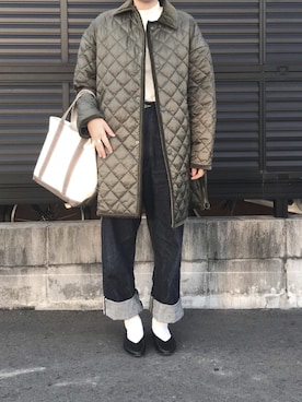 「キルティングコート」｜はるさめさん（レディース・169cm）の秋コーディネート