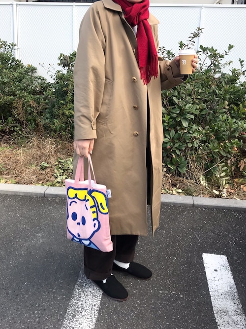はるさめ 無印良品のマフラー ショールを使ったコーディネート Wear