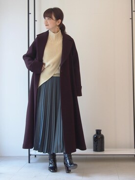 「EMMEL REFINES（エメルリファインズ）のアイテム（その他アウター）」を使った、小山 (koyama)さん（レディース・160cm）の冬コーディネート