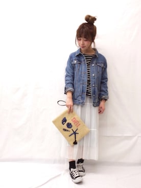 erina 🌿さんの「【LIBERTO】DENIM JACKET」を使ったコーディネート