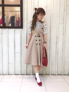 「マリン」｜「アイテム（バレエシューズ）」を使った、erina 🌿さん（レディース・153cm）の春コーディネート