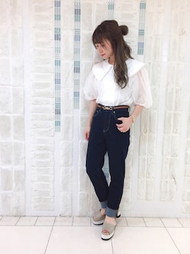 「archives（アルシーヴ）のアイテム（シューズ）」を使った、erina 🌿さん（レディース・153cm）の夏コーディネート