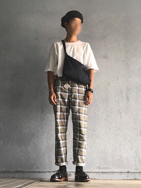 「Kagari Yusuke（カガリユウスケ）のアイテム（アクセサリー）」を使った、fu.kazuさん（メンズ・172cm）の夏コーディネート