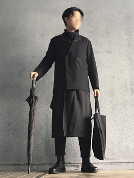 「soe（ソーイ）のアイテム（テーラードジャケット）」を使った、fu.kazuさん（メンズ・172cm）の冬コーディネート