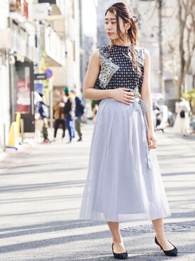 「Lui's（ルイス）のアイテム（アクセサリー）」を使った、manaさん（レディース・164cm）の春コーディネート