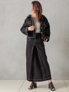 「Lui's（ルイス）のアイテム（ジャケット/アウター）」を使った、manaさん（レディース・164cm）の春コーディネート