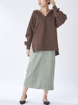 「秋のカフェオレコーデ」｜manaさん（レディース・164cm）の秋コーディネート