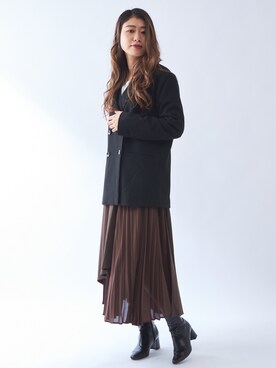 「Lui's（ルイス）のアイテム（ジャケット/アウター）」を使った、manaさん（レディース・164cm）の秋コーディネート