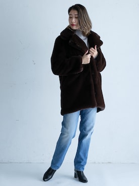 「Lui's（ルイス）のアイテム（その他アウター）」を使った、manaさん（レディース・164cm）の秋コーディネート