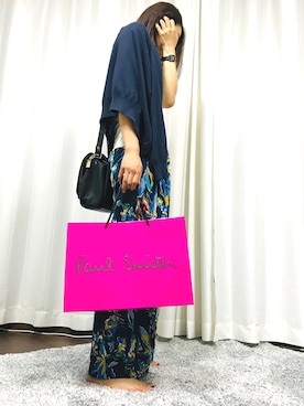 「Paul Smith（ポールスミス）のアイテム（ワンピース/ドレス）」を使った、すみきちさん（レディース・157cm）の秋コーディネート