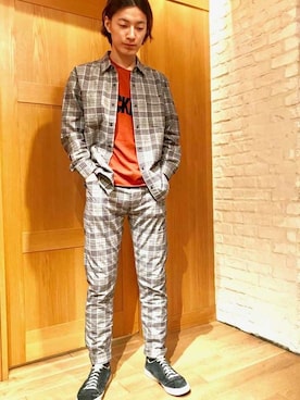 「LINE8（ラインエイト）のアイテム」を使った、リーバイス STAFF MENさん（メンズ・175cm）の夏コーディネート