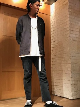 「LINE8（ラインエイト）のアイテム」を使った、リーバイス STAFF MENさん（メンズ・186cm）の夏コーディネート