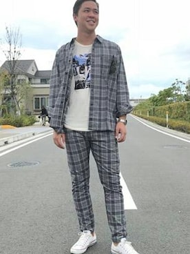 「LINE8（ラインエイト）のアイテム」を使った、リーバイス STAFF MENさん（メンズ・184cm）の秋コーディネート