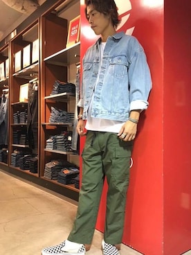 「SILVER TAB（シルバータブ）のアイテム」を使った、リーバイス STAFF MENさん（メンズ・175cm）の秋コーディネート