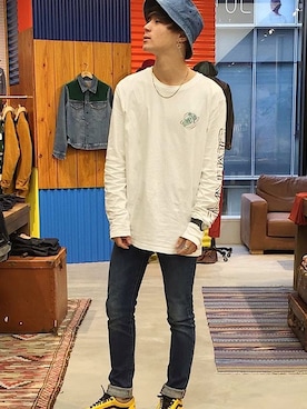 「SILVER TAB（シルバータブ）のアイテム」を使った、リーバイス STAFF MENさん（メンズ・173cm）の秋コーディネート
