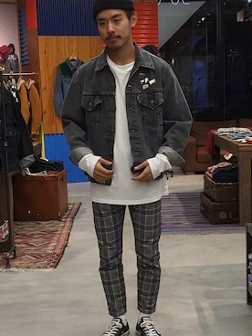 「SILVER TAB（シルバータブ）のアイテム」を使った、リーバイス STAFF MENさん（メンズ・168cm）の秋コーディネート