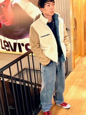 「SILVER TAB（シルバータブ）のアイテム」を使った、リーバイス STAFF MENさん（メンズ・172cm）の秋コーディネート