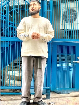 「SILVER TAB（シルバータブ）のアイテム」を使った、リーバイス STAFF MENさん（メンズ・183cm）の冬コーディネート