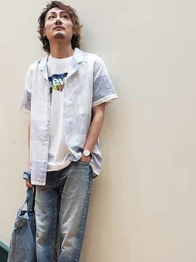 「Levi's Made & Crafted（リーバイスメイドアンドクラフテッド）のアイテム」を使った、リーバイス STAFF MENさん（メンズ・173cm）の夏コーディネート