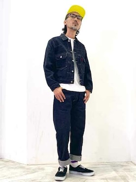 「LEVI'S VINTAGE CLOTHING（リーバイスビンテージクロージング）のアイテム（デニムジャケット）」を使った、リーバイス STAFF MENさん（メンズ・175cm）の秋コーディネート