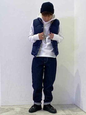 「Levi's Made & Crafted（リーバイスメイドアンドクラフテッド）のアイテム」を使った、リーバイス STAFF MENさん（メンズ・165cm）の冬コーディネート