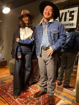 「ウェスタン」｜リーバイス STAFF MENさん（メンズ・168cm）の冬コーディネート