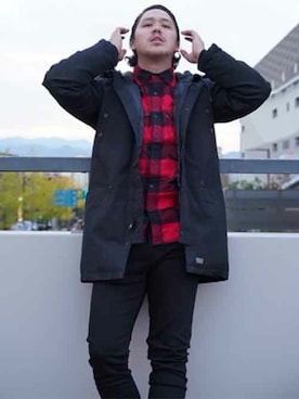 「Levi's（リーバイス）のアイテム（ダウンジャケット/コート）」を使った、リーバイス STAFF MENさん（メンズ・184cm）の冬コーディネート