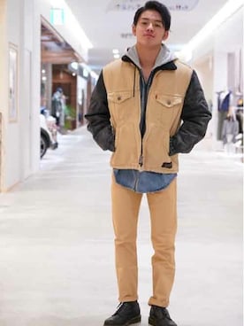 「リーバイス502」｜リーバイス STAFF MENさん（メンズ・172cm）の冬コーディネート