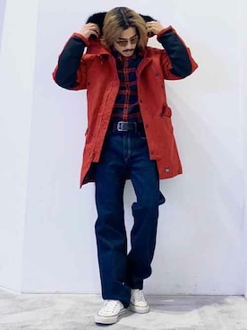 「Levi's Made & Crafted（リーバイスメイドアンドクラフテッド）のアイテム」を使った、リーバイス STAFF MENさん（メンズ・180cm）の冬コーディネート