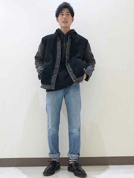 リーバイス STAFF MENさん（メンズ・180cm）の冬コーディネート