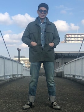 「501（ゴーマルイチ）のアイテム」を使った、リーバイス STAFF MENさん（メンズ・170cm）の冬コーディネート