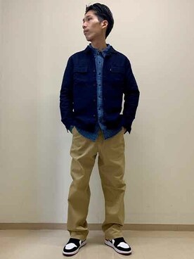 「Levi's Made & Crafted（リーバイスメイドアンドクラフテッド）のアイテム」を使った、リーバイス STAFF MENさん（メンズ・175cm）の冬コーディネート
