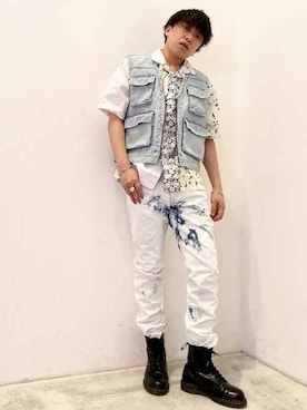「Levi's（リーバイス）のアイテム（ベスト）」を使った、リーバイス STAFF MENさん（メンズ・167cm）の春コーディネート